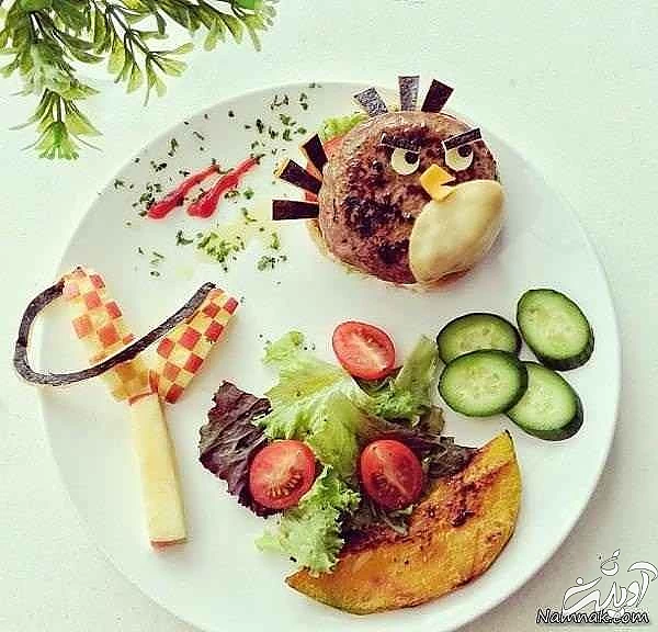 تزیین غذا تزیین غذای کودک تزیین غذای کودک